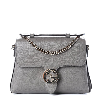 Gucci Dollar Calfskin Interlocking G Top Handle Shoulder Bag Loess 1 of 13