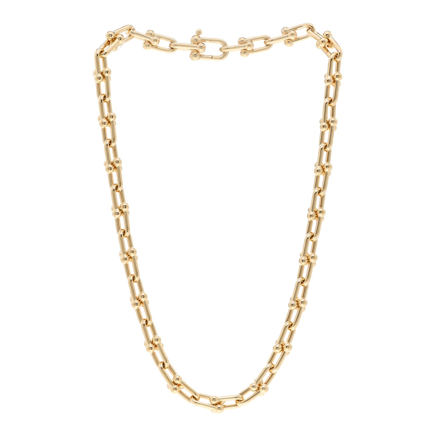 Tiffany 18K Yellow Gold Medium HardWear Link Necklace 1505098