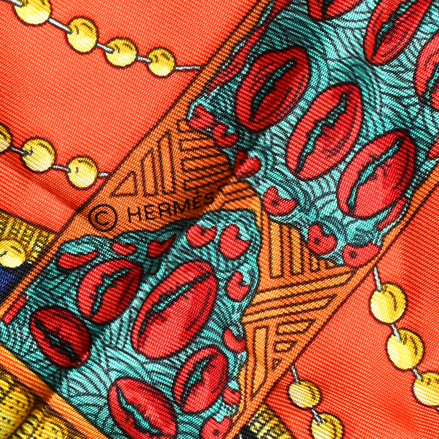 Hermes Silk Chemins De Corail Scarf 90 4 of 5