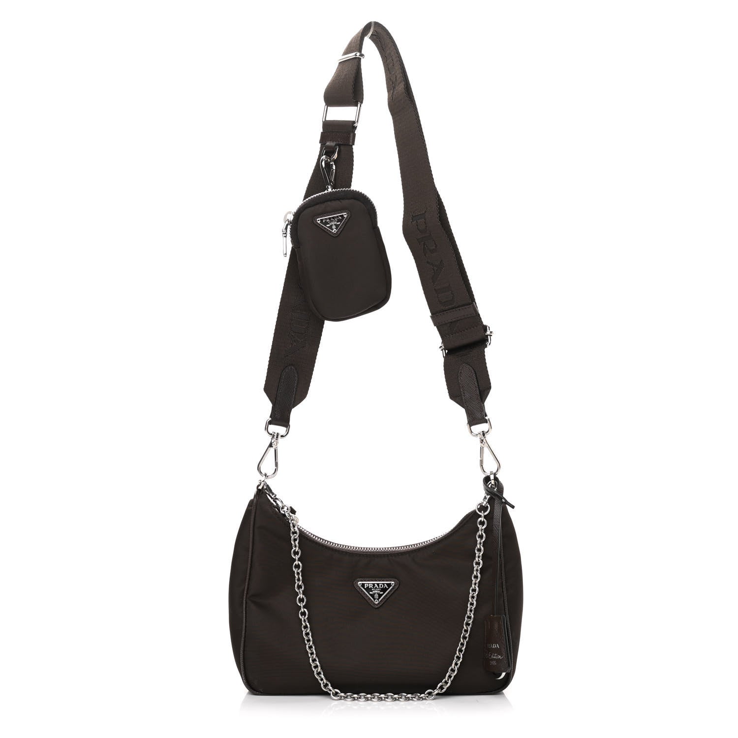 Prada Tessuto Nylon Re-Edition 2005 Shoulder Bag Caffe 1 of 9