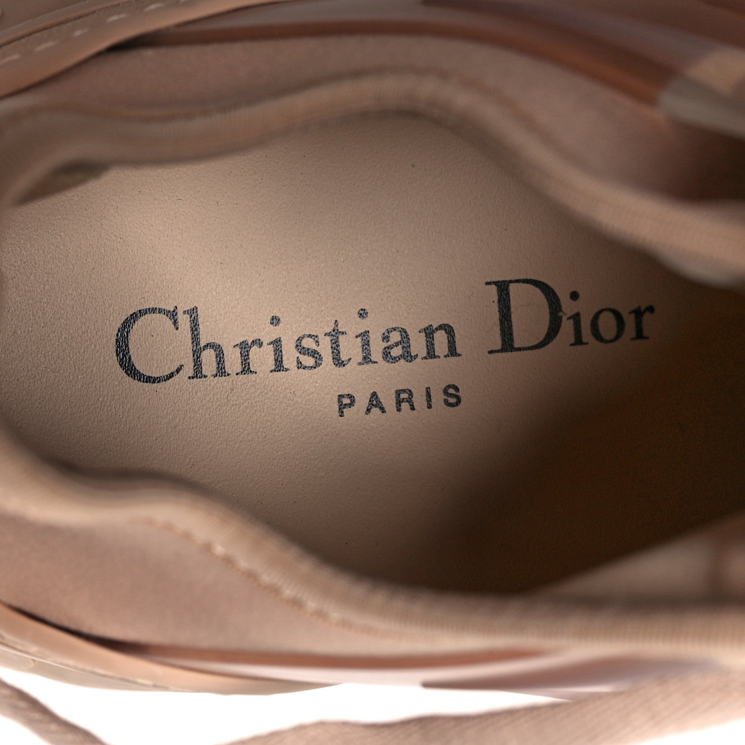 Christian Dior Neoprene Rubber Womens D-Connect Sneakers 38 Nude 9 of 12