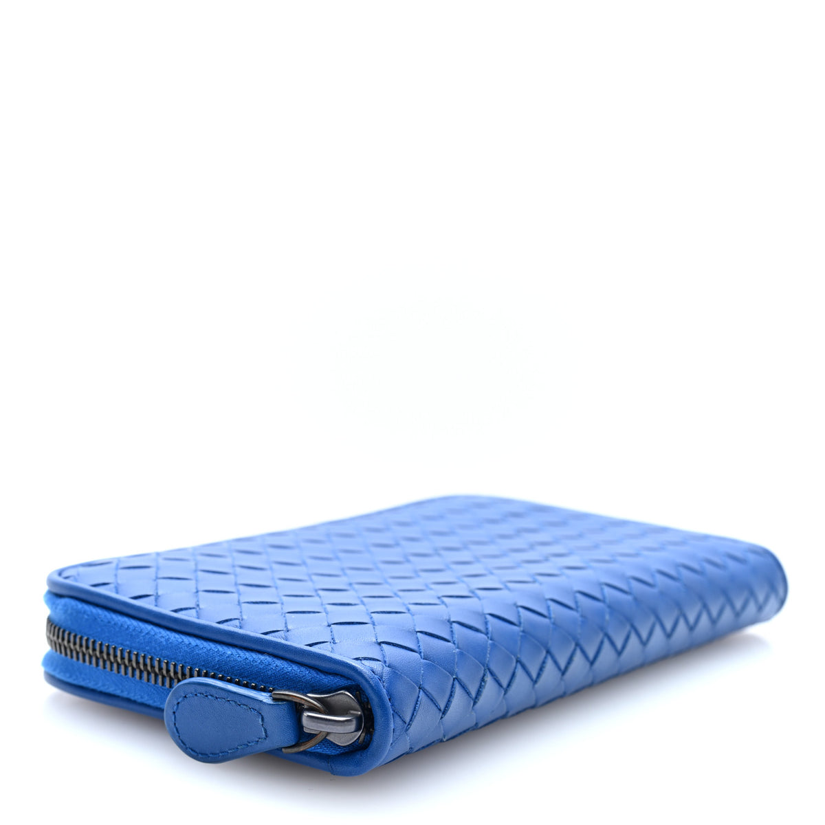 Bottega Veneta Nappa Intrecciato Zip Around Wallet Cobalt 4 of 6