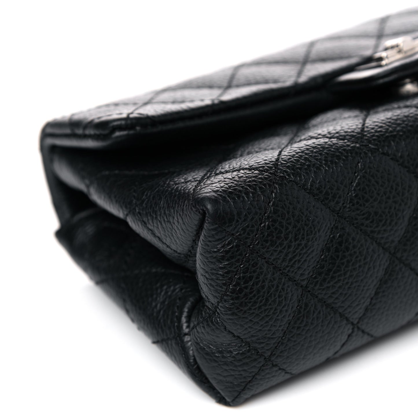 Grained Calfskin Quilted 2.55 Reissue Flap Belt Bag Clutch Black