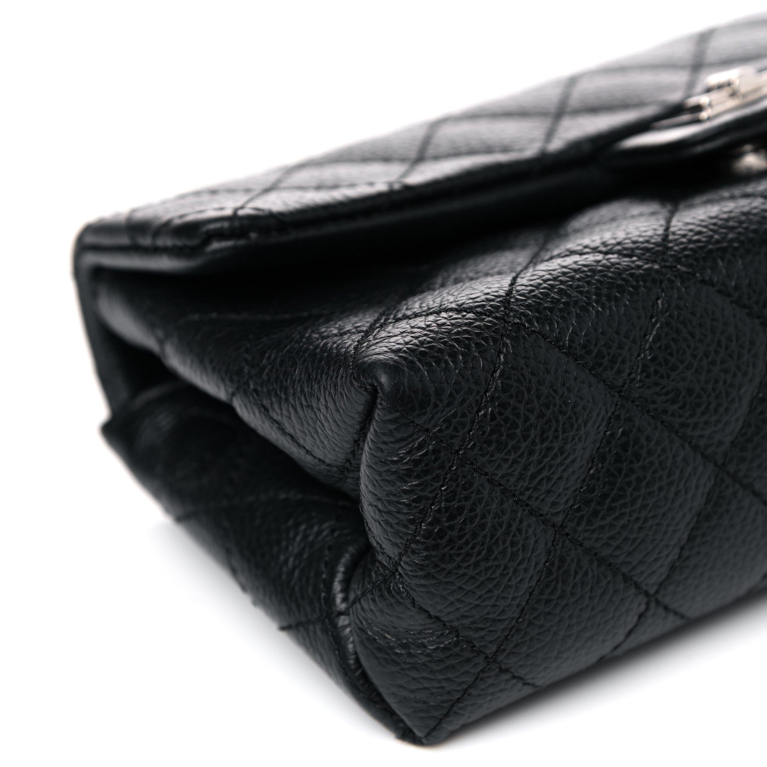 Chanel Grained Calfskin Quilted 2.55 Reissue Flap Belt Bag Clutch Black 10 of 17