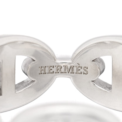 Hermes Sterling Silver PM Chaine d'Ancre Enchainee Band Ring 52 6 4 of 4