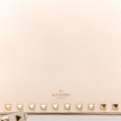 Valentino Garavani Grained Calfskin Large Rockstud Top Handle Flap Shoulder Bag Light Ivory 9 of 11