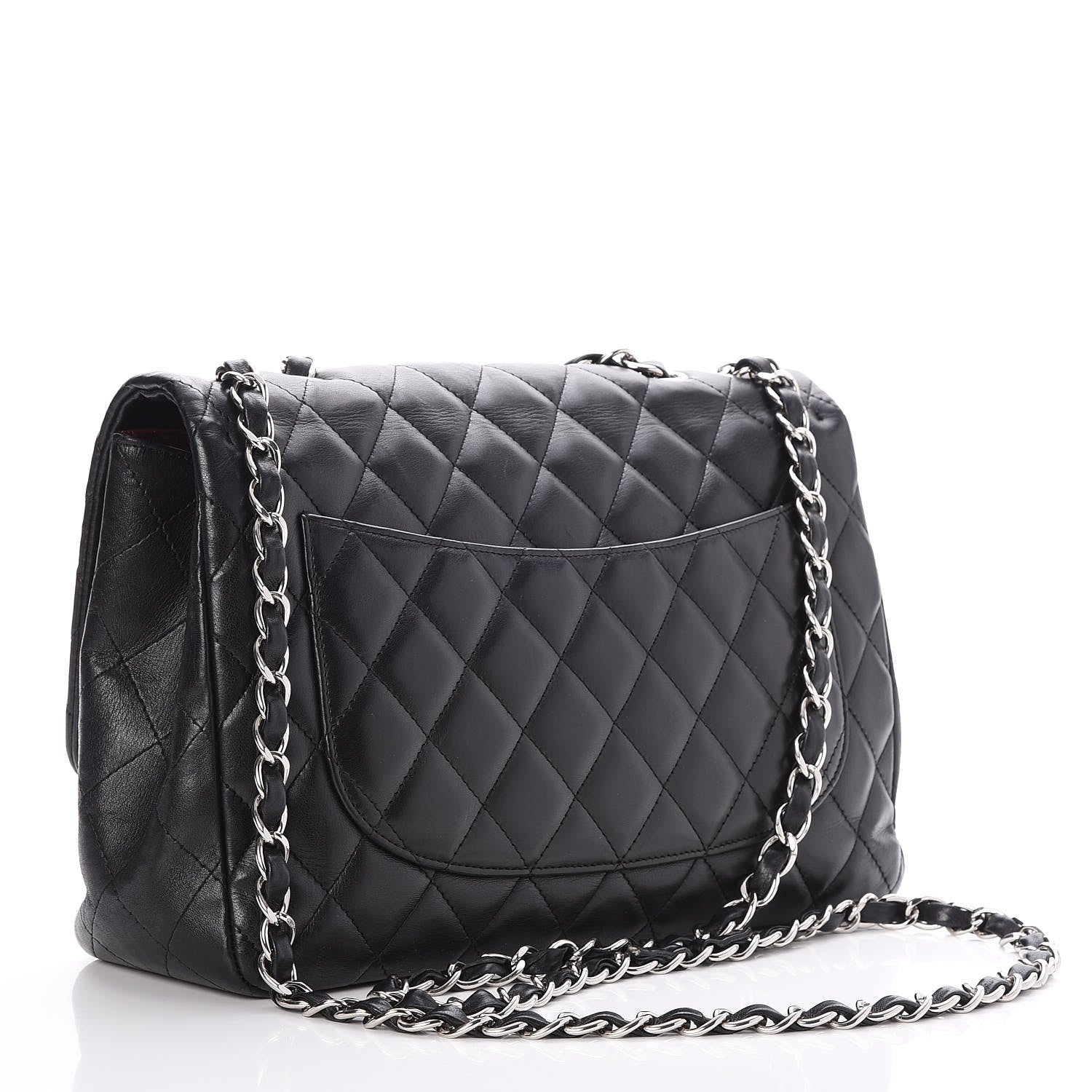 Chanel Lambskin Quilted Jumbo Single Flap Black 3 of 7