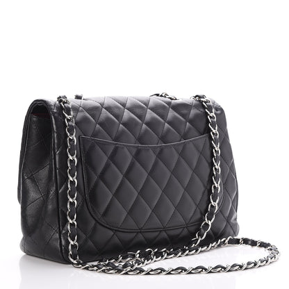 Chanel Lambskin Quilted Jumbo Single Flap Black 3 of 7
