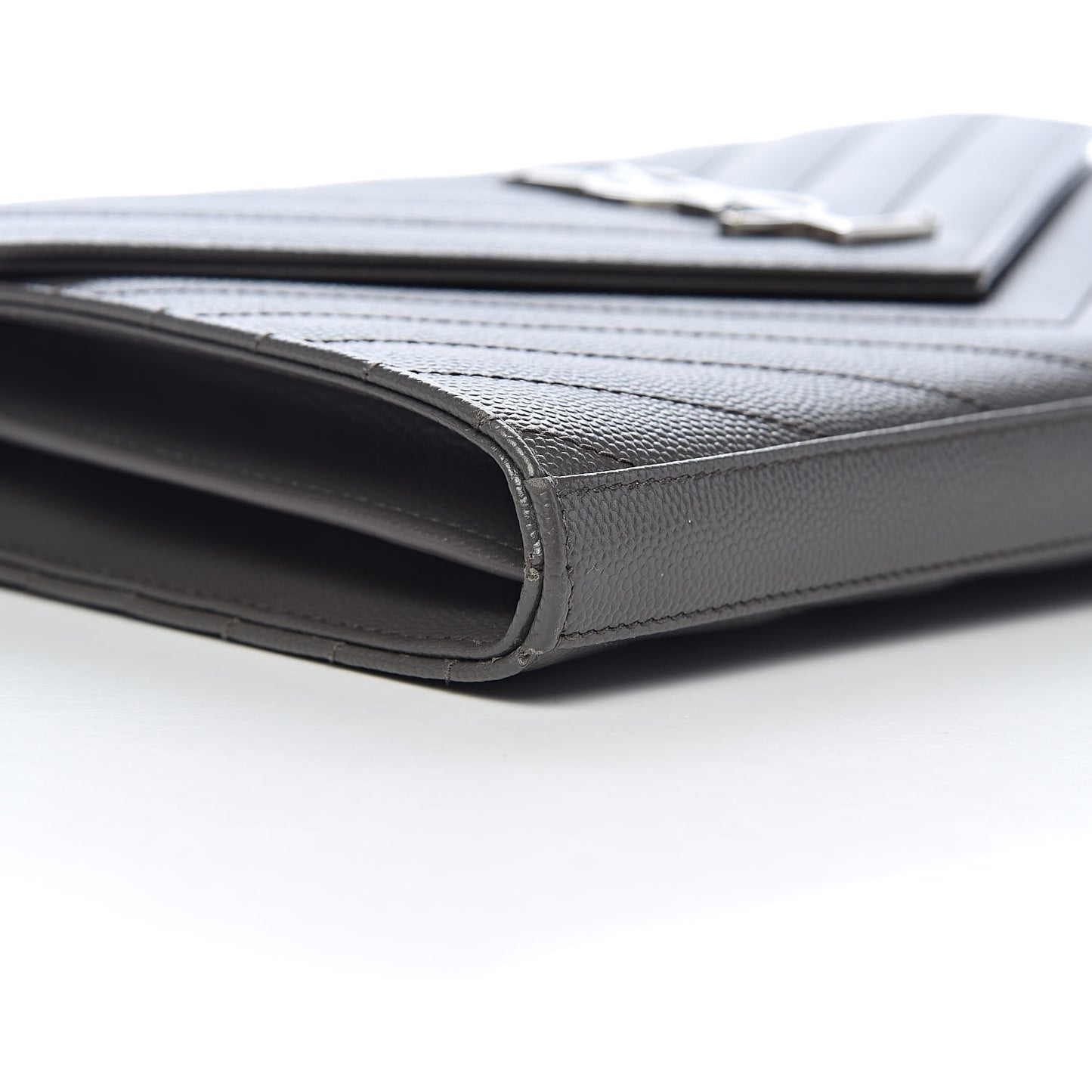 Grain De Poudre Matelasse Chevron Monogram Chain Wallet Earth