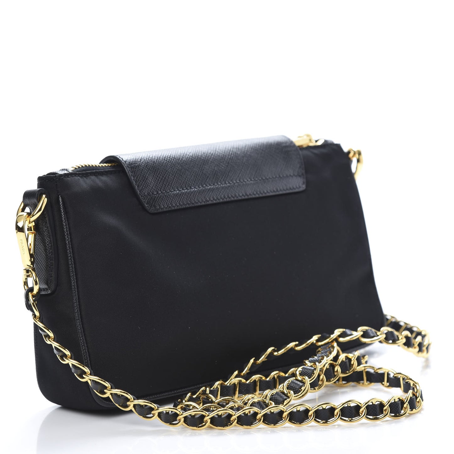 Tessuto Nylon Saffiano Crossbody Bag Black