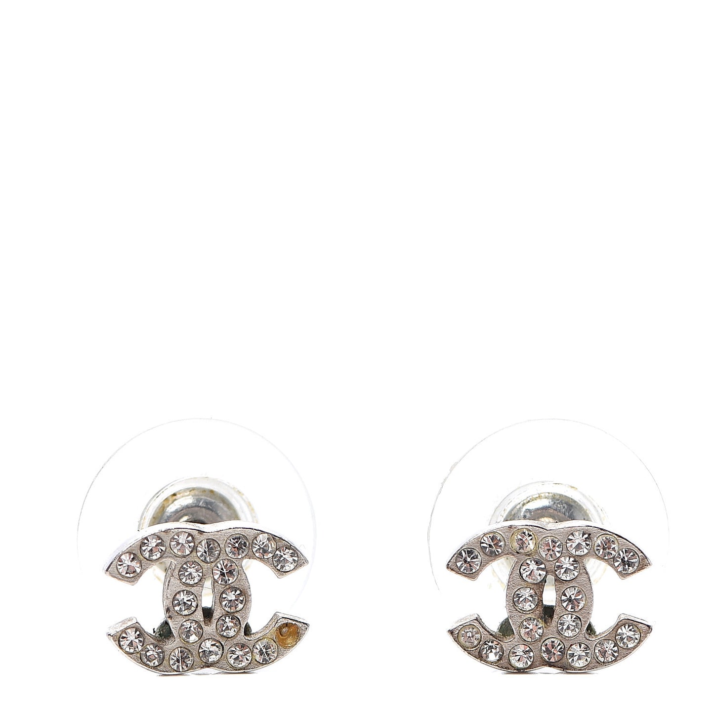 Crystal Mini Timeless CC Earrings Silver