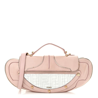 Fendi Nappa Flipping Mini Vanity Mirror Clutch Rose 1 of 15