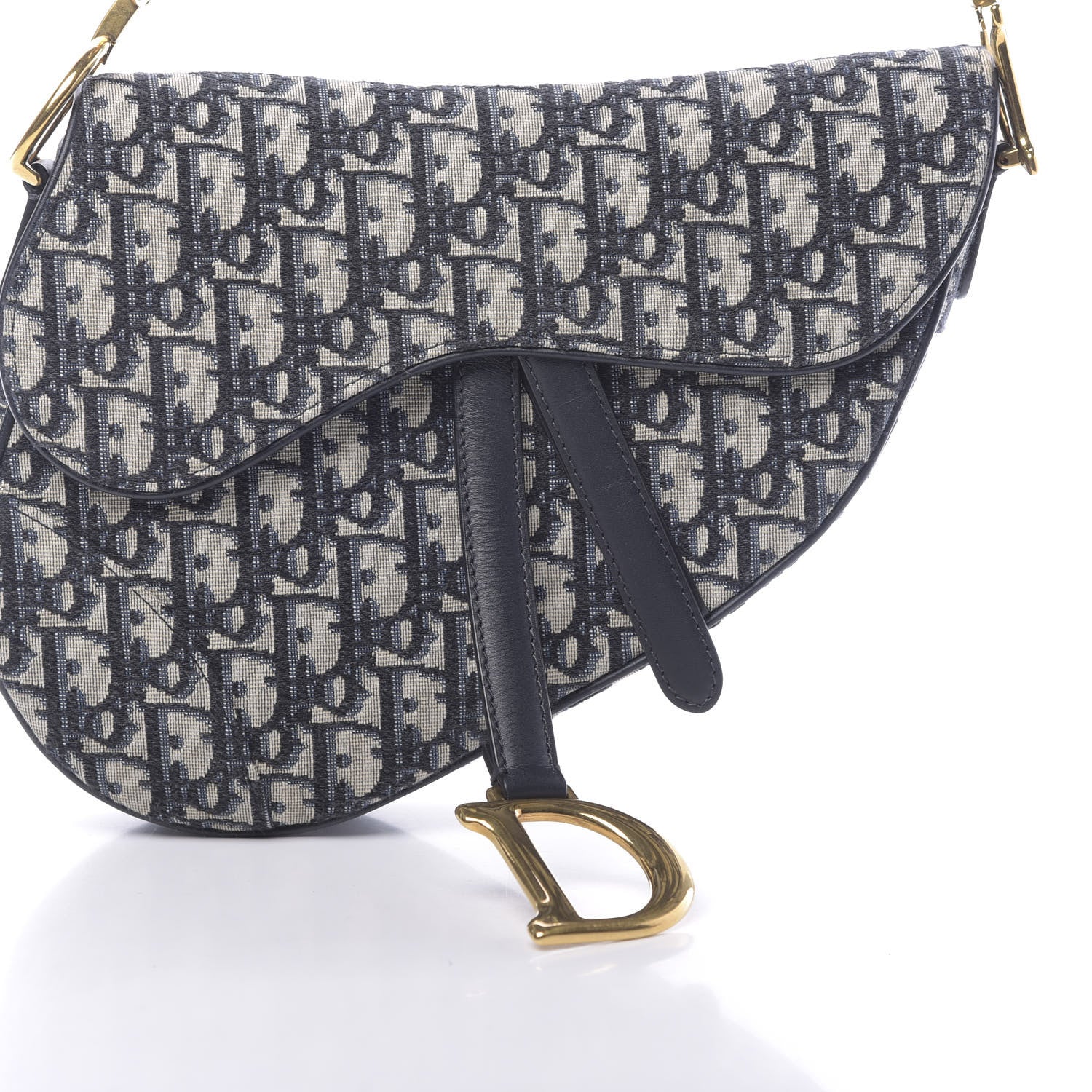 Christian Dior Oblique Saddle Bag Blue 10 of 10