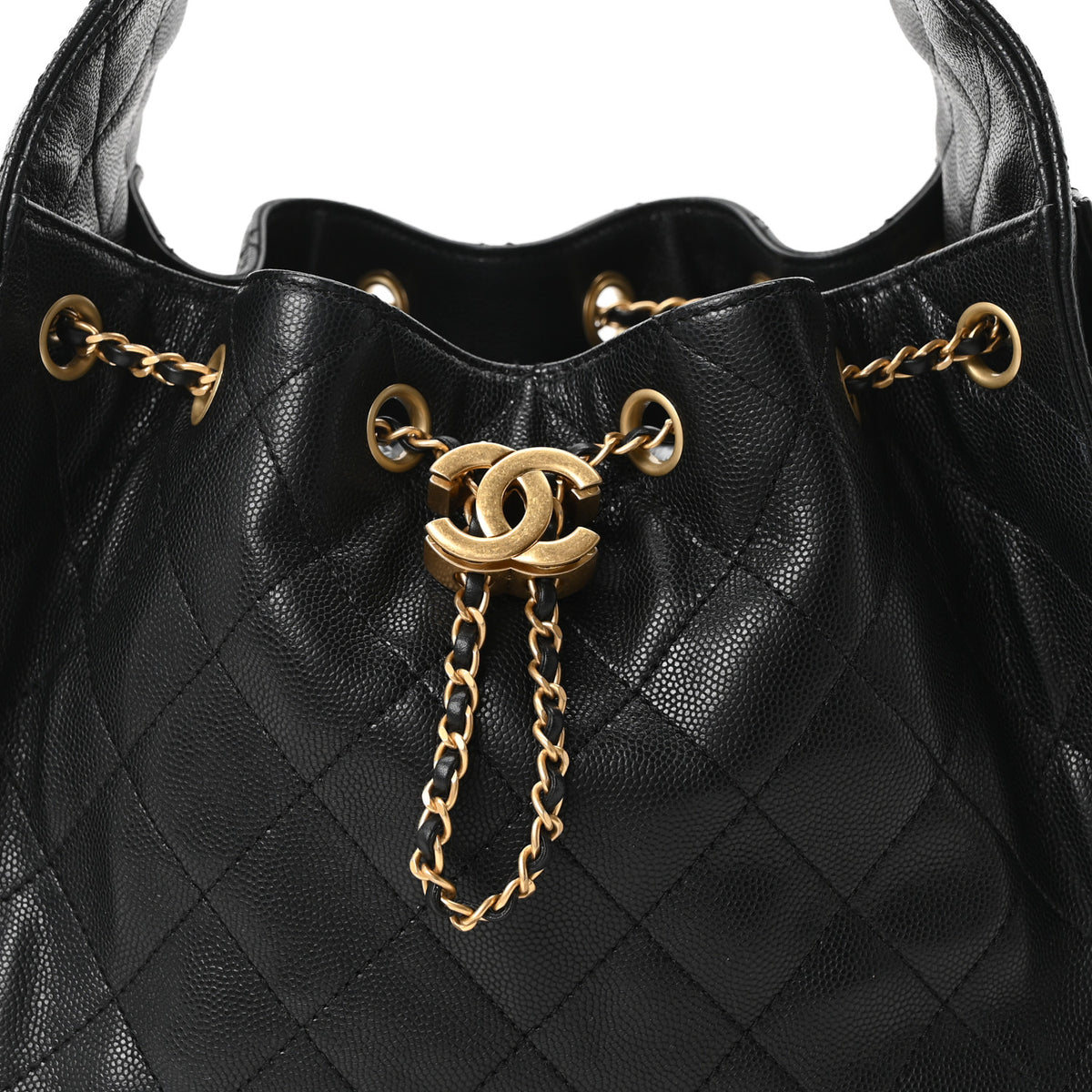 Chanel Caviar Quilted Small Chanel 25 Handbag Black 7 of 9