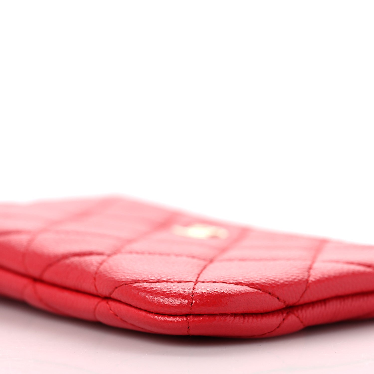 Chanel Caviar Quilted Small Cosmetic Case Red 9 of 10
