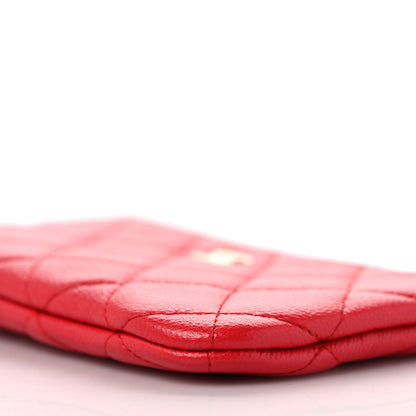 Chanel Caviar Quilted Small Cosmetic Case Red 9 of 10