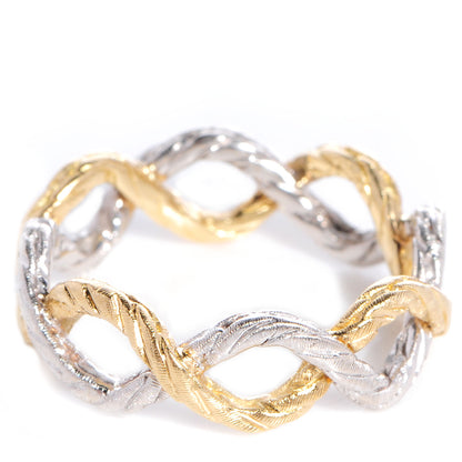 Bulgari BUCCELLATI 18K Yellow and White Gold Ring Eternity 7 1 of 5