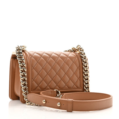 Chanel Caviar Quilted Small Boy Flap Brown 3 of 11