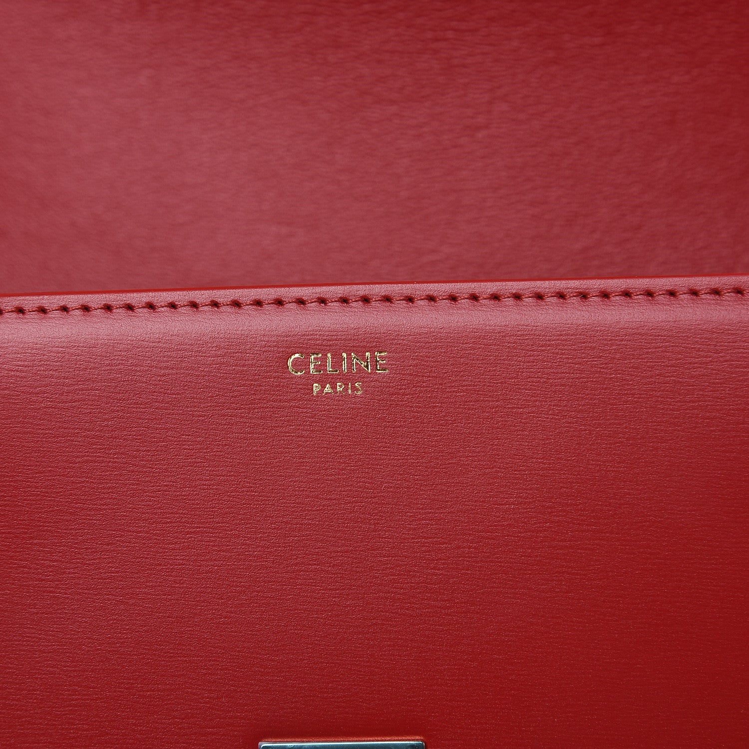 Celine Shiny Calfskin Teen Triomphe Red 6 of 11