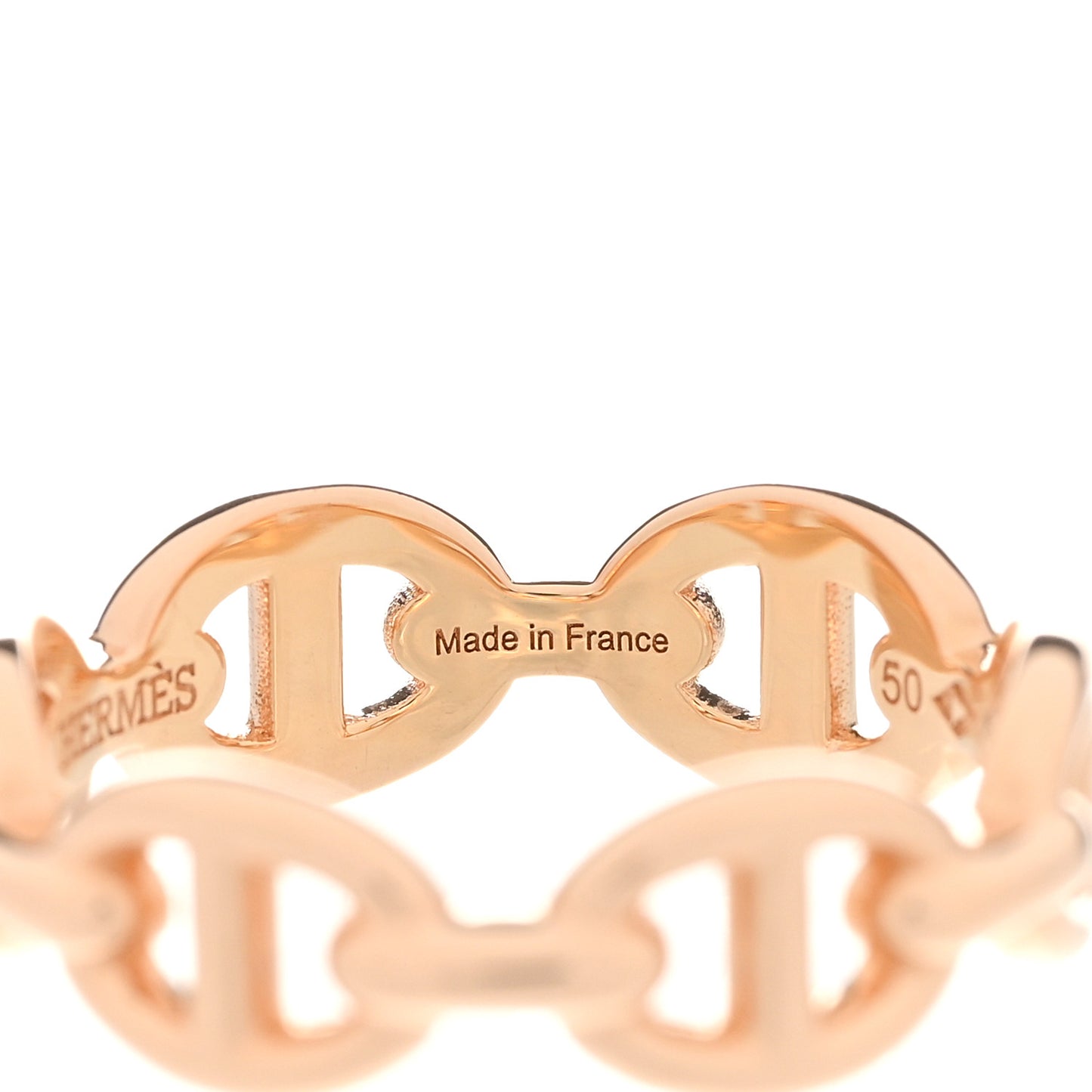 18K Rose Gold PM Chaine d'Ancre Enchainee Ring 50 5.25