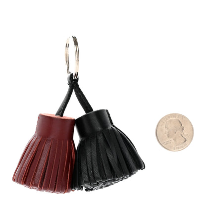 Hermes Lambskin Carmen Uno-Dos Key Holder Black Rouge H 2 of 8