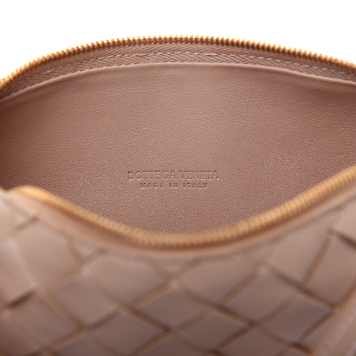 Nappa Intrecciato Crossbody Mink