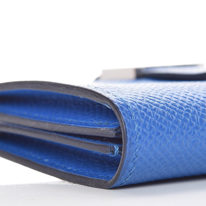 Hermes Epsom Bearn Card Holder Wallet Bleu Zellige 5 of 10