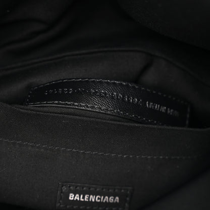Balenciaga Metallized Arena Calfskin Medium Monaco Chain Shoulder Bag Steel Grey 8 of 11