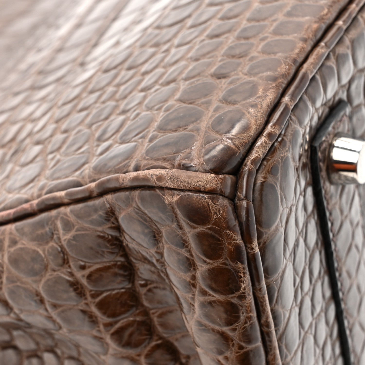 Hermes Matte Porosus Crocodile Birkin 35 Chocolate 13 of 14