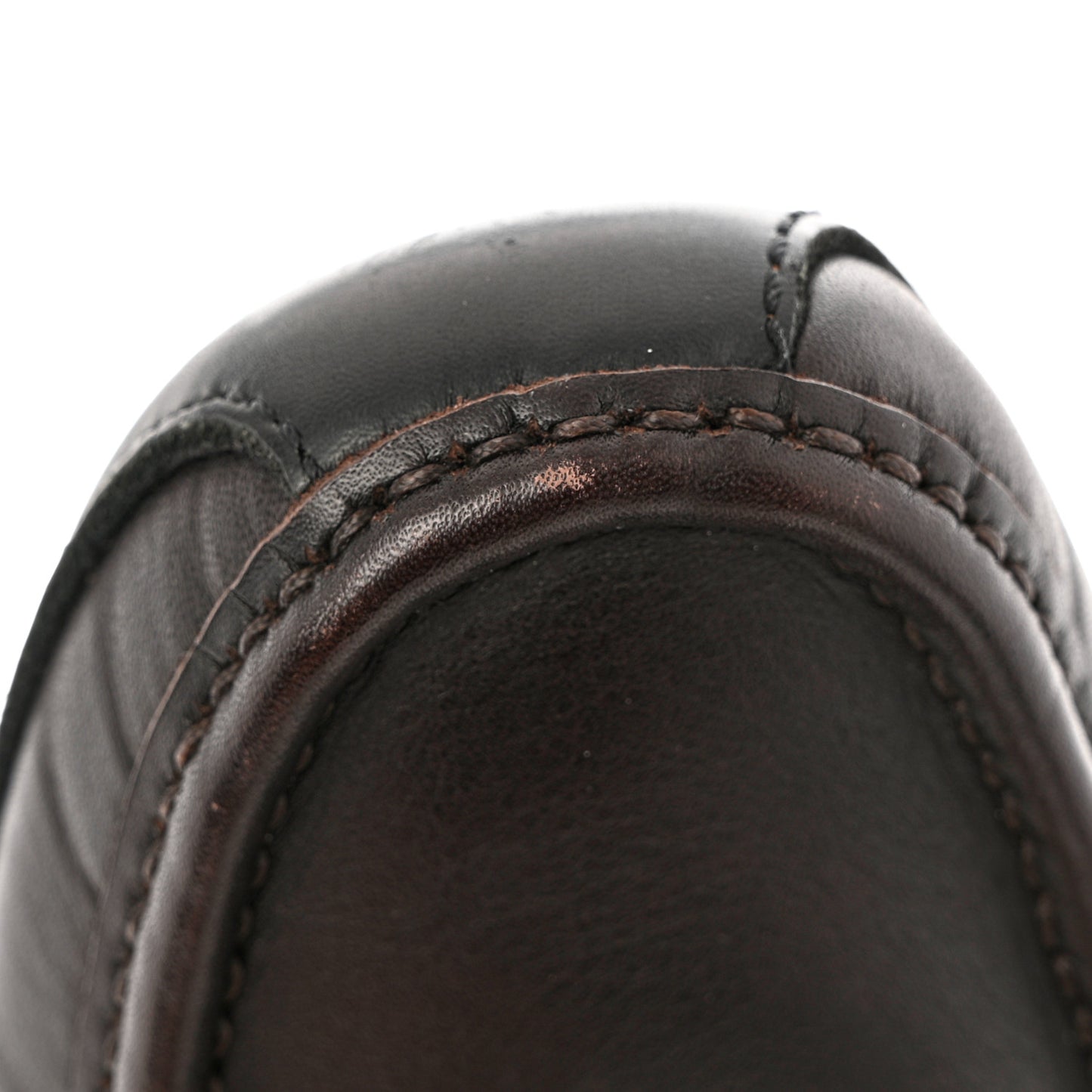 Calfskin Horsebit Mens Driver Loafers 7.5 Brown