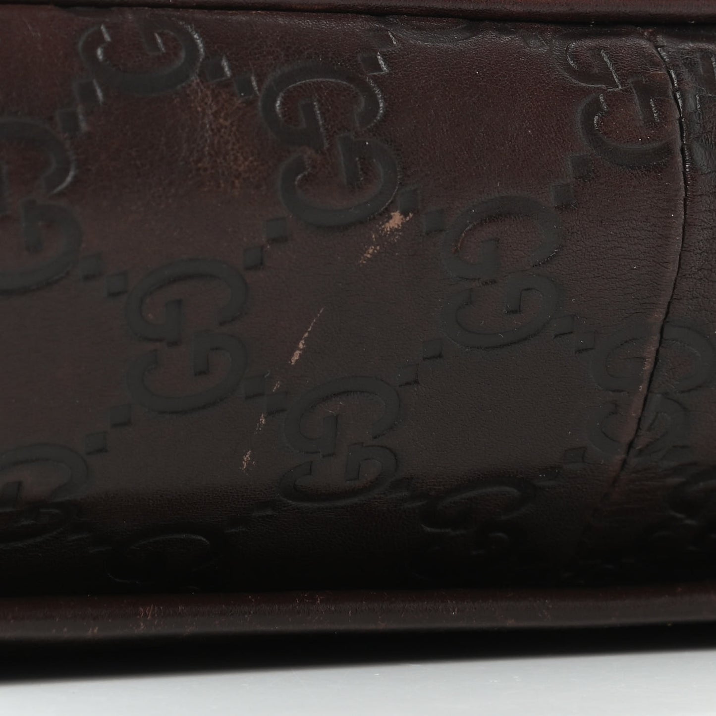 Guccissima Flap Messenger Bag Dark Brown