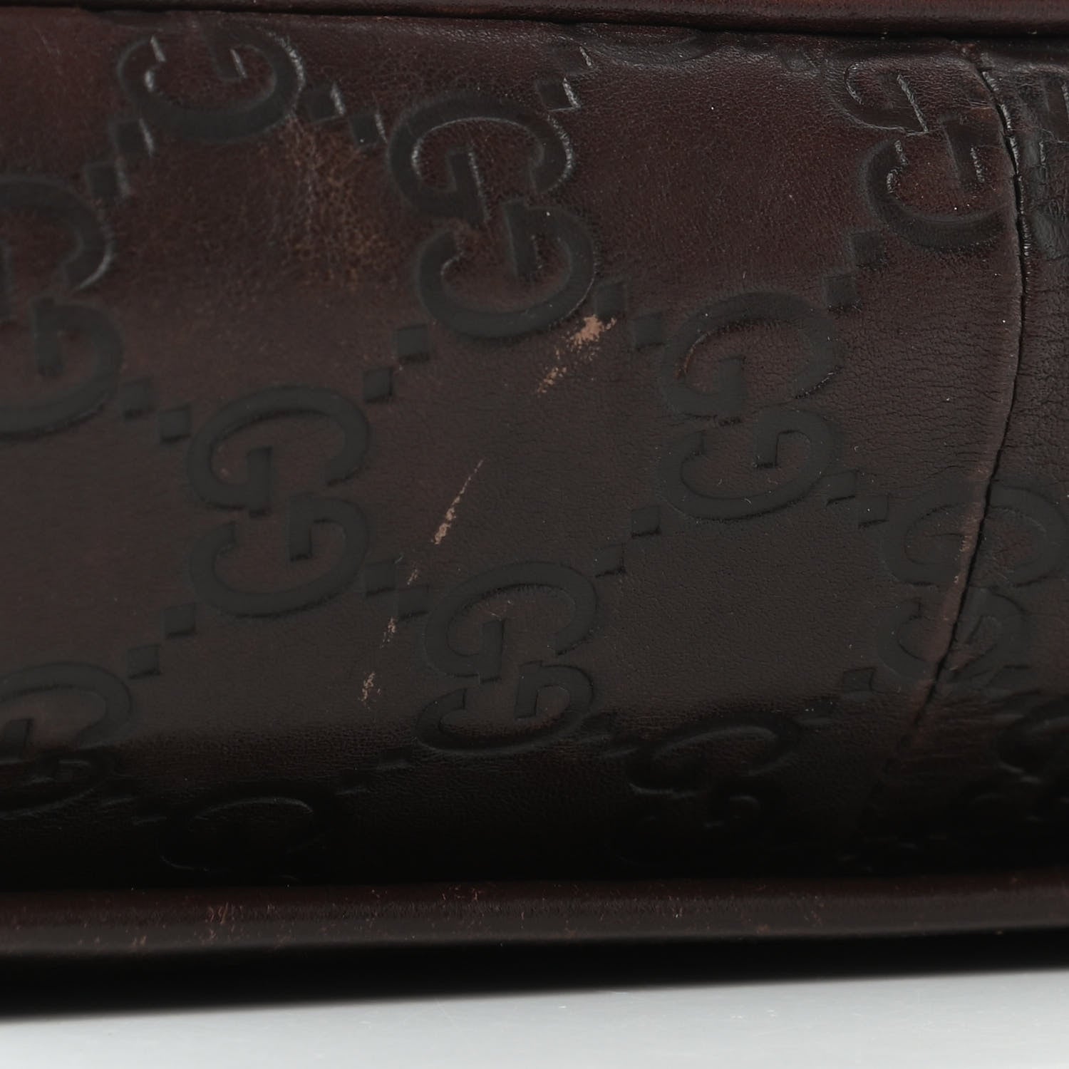Gucci Guccissima Flap Messenger Bag Dark Brown 5 of 8