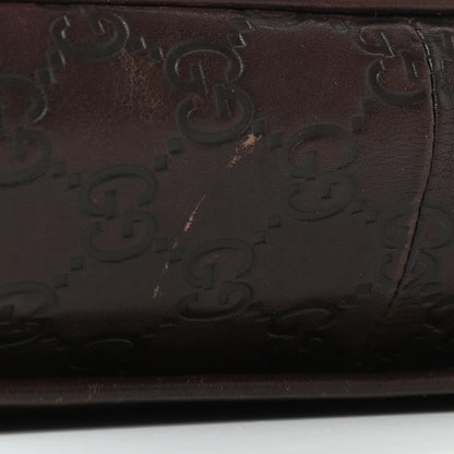 Gucci Guccissima Flap Messenger Bag Dark Brown 5 of 8