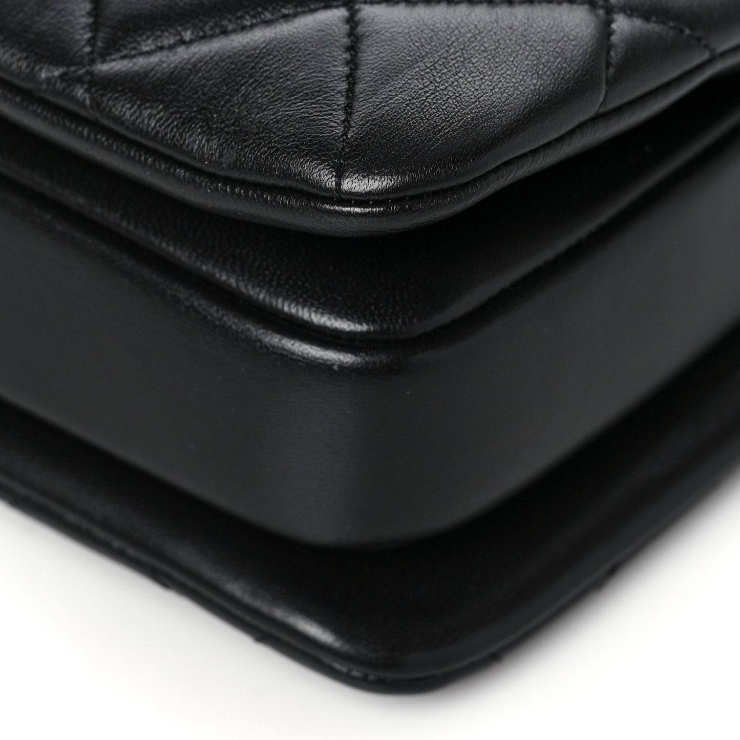 Lambskin Quilted Small Trendy CC Dual Handle Flap Bag Black