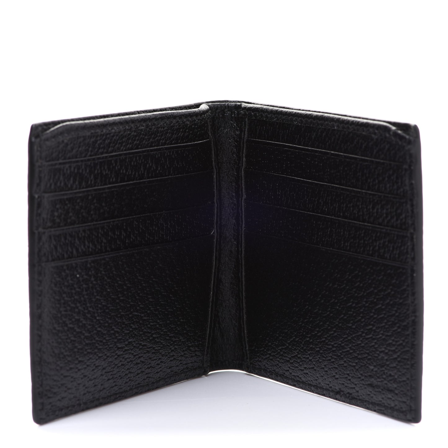 Calfskin Boar Effect GG Marmont Bi-Fold Wallet Black