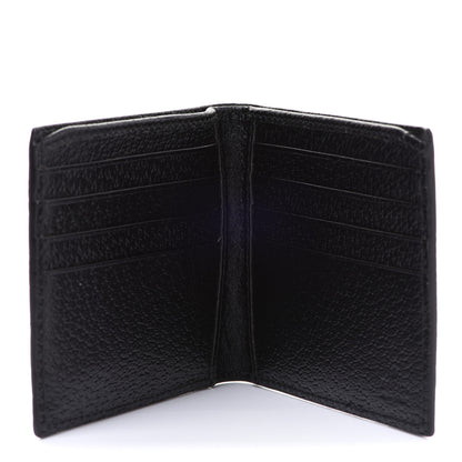Gucci Calfskin Boar Effect GG Marmont Bi-Fold Wallet Black 5 of 8