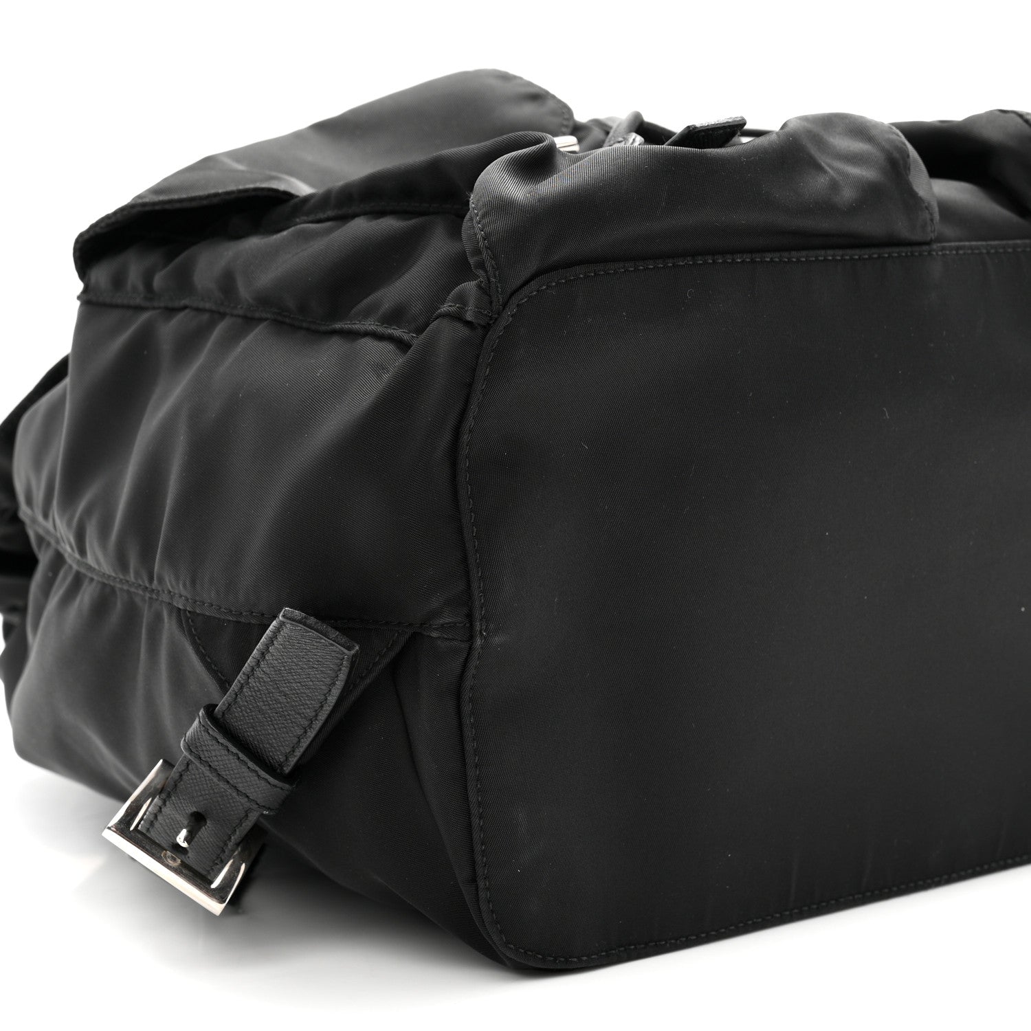 Prada Re-Nylon Vela Saffiano Medium Backpack  Black 10 of 11