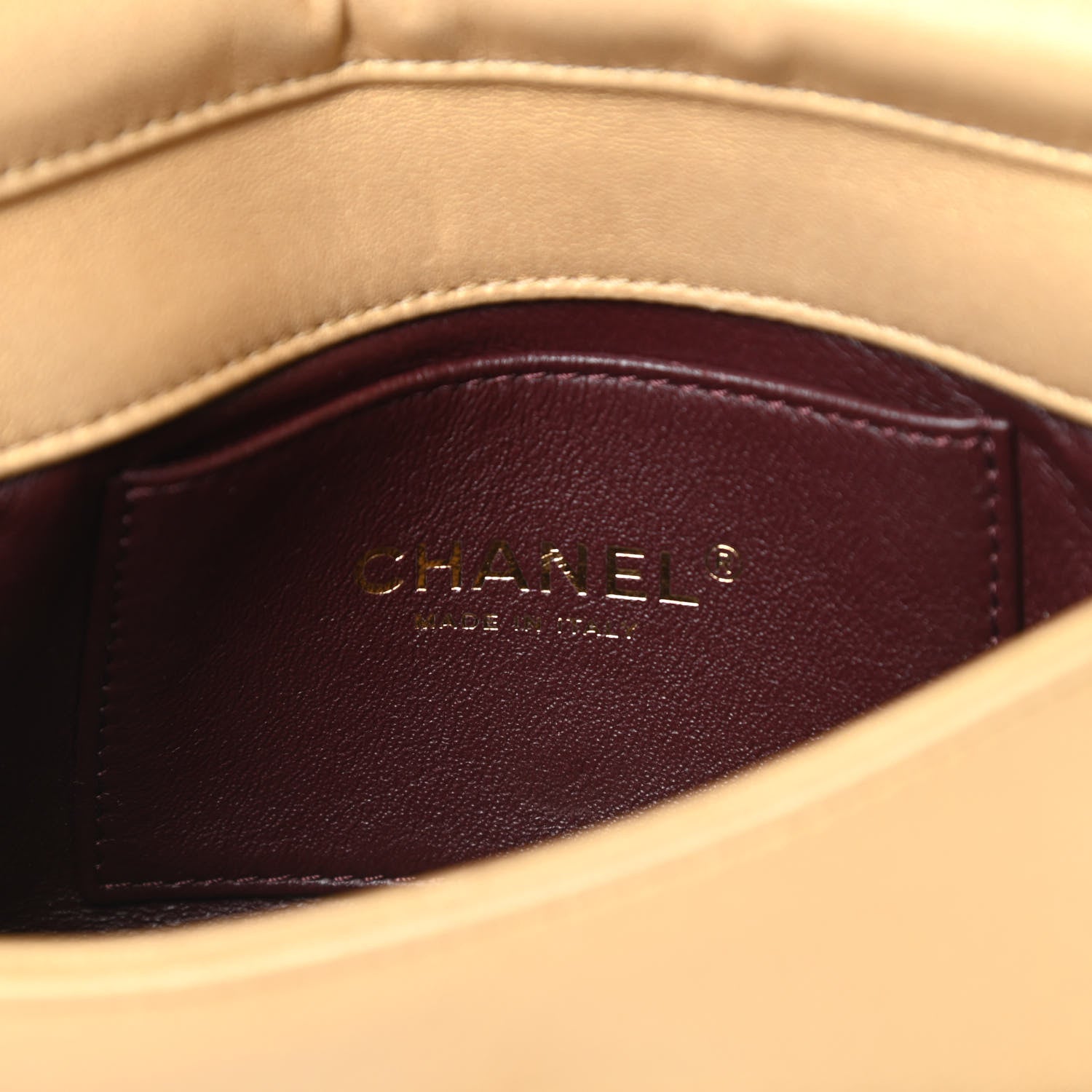 Chanel Lambskin Pearls Flap Gold 6 of 10