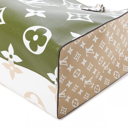 Louis Vuitton Monogram Giant Onthego GM Kaki Beige 4 of 7
