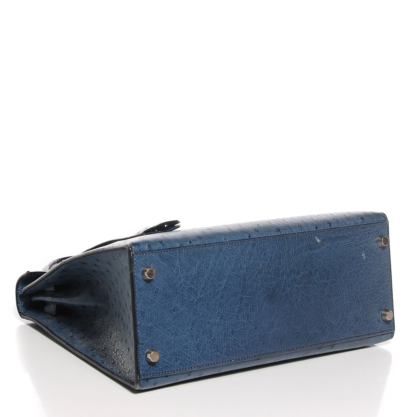 Ostrich Kelly Sellier 28 Bleu Roi