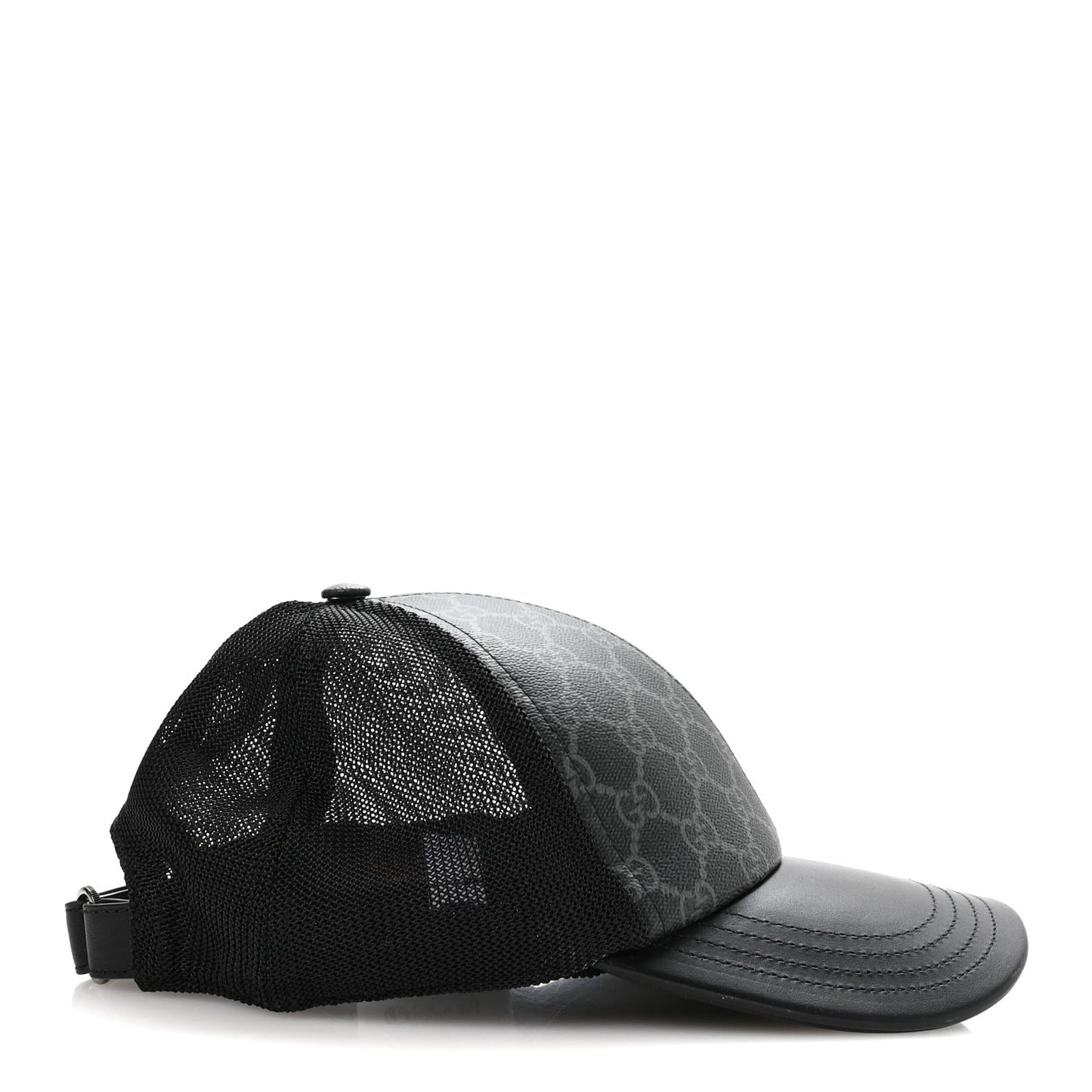 GG Supreme Monogram Baseball Hat S Black