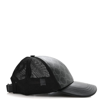 Gucci GG Supreme Monogram Baseball Hat S Black 5 of 9