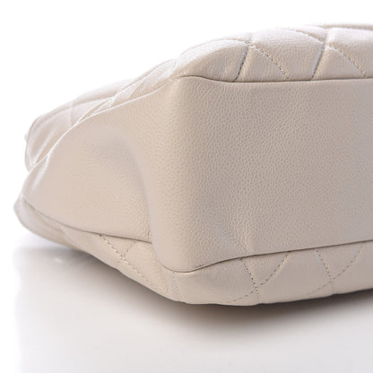 Chanel Caviar Quilted Timeless CC Soft Tote Off White 10 of 13