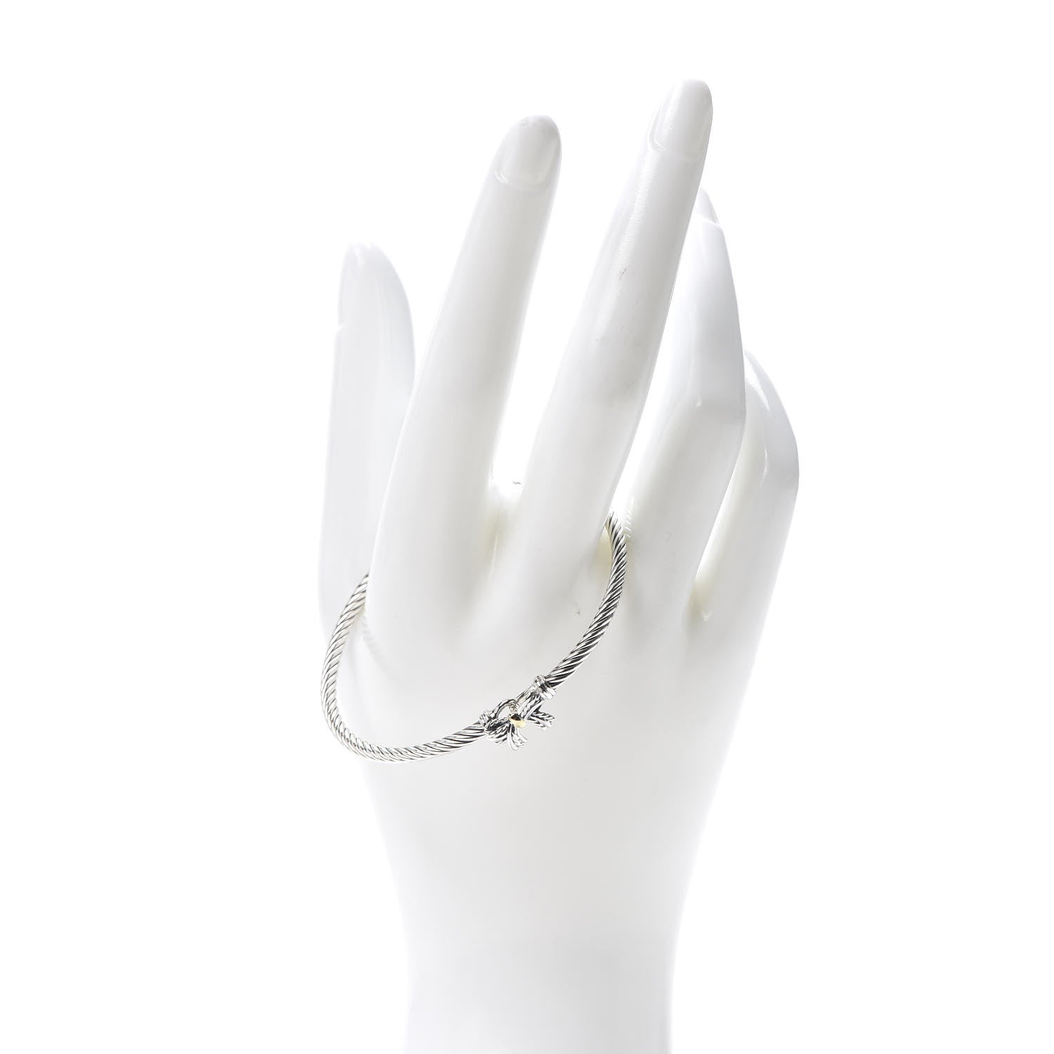 David Yurman Sterling Silver 18K Yellow Gold Bow Cable Collectibles Bracelet 2 of 4