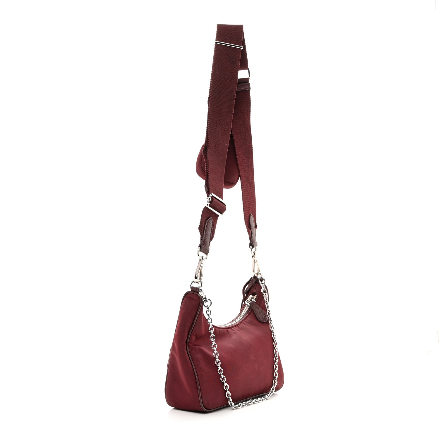 Prada Tessuto Nylon Re-Edition 2005 Shoulder Bag Granato 4 of 13