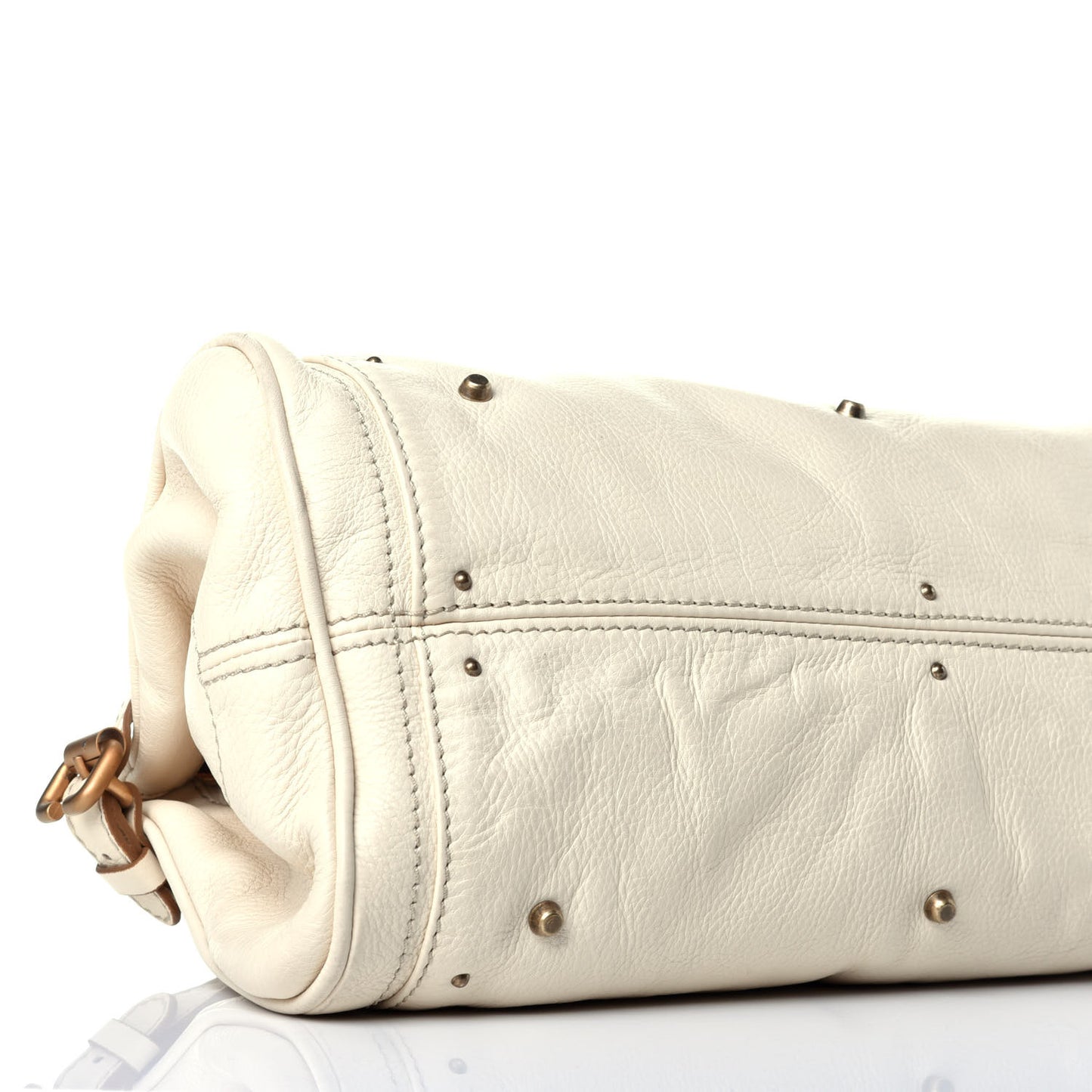 Calfskin Medium Paddington Satchel Off White
