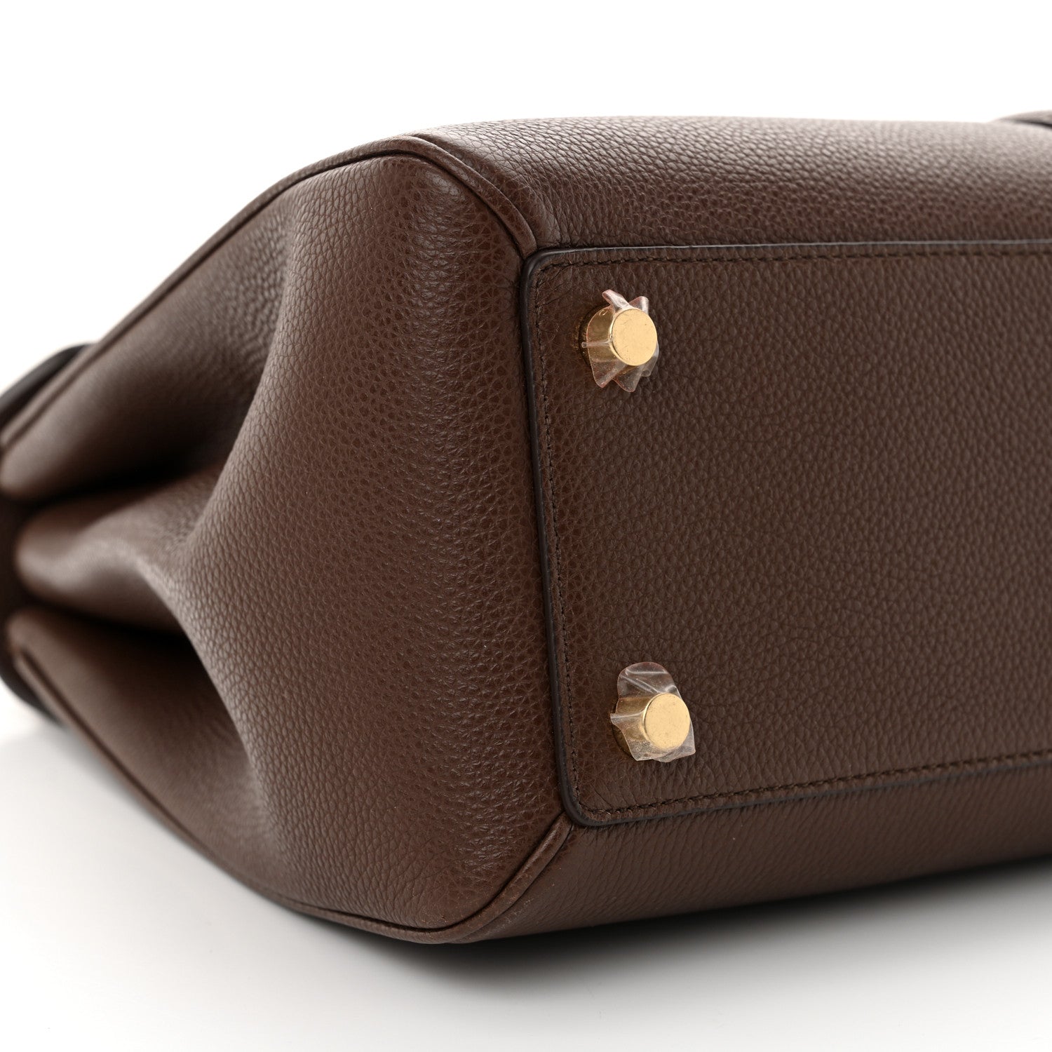 Celine Grained Calfskin Medium 16 Top Handle Bag Brown 11 of 14