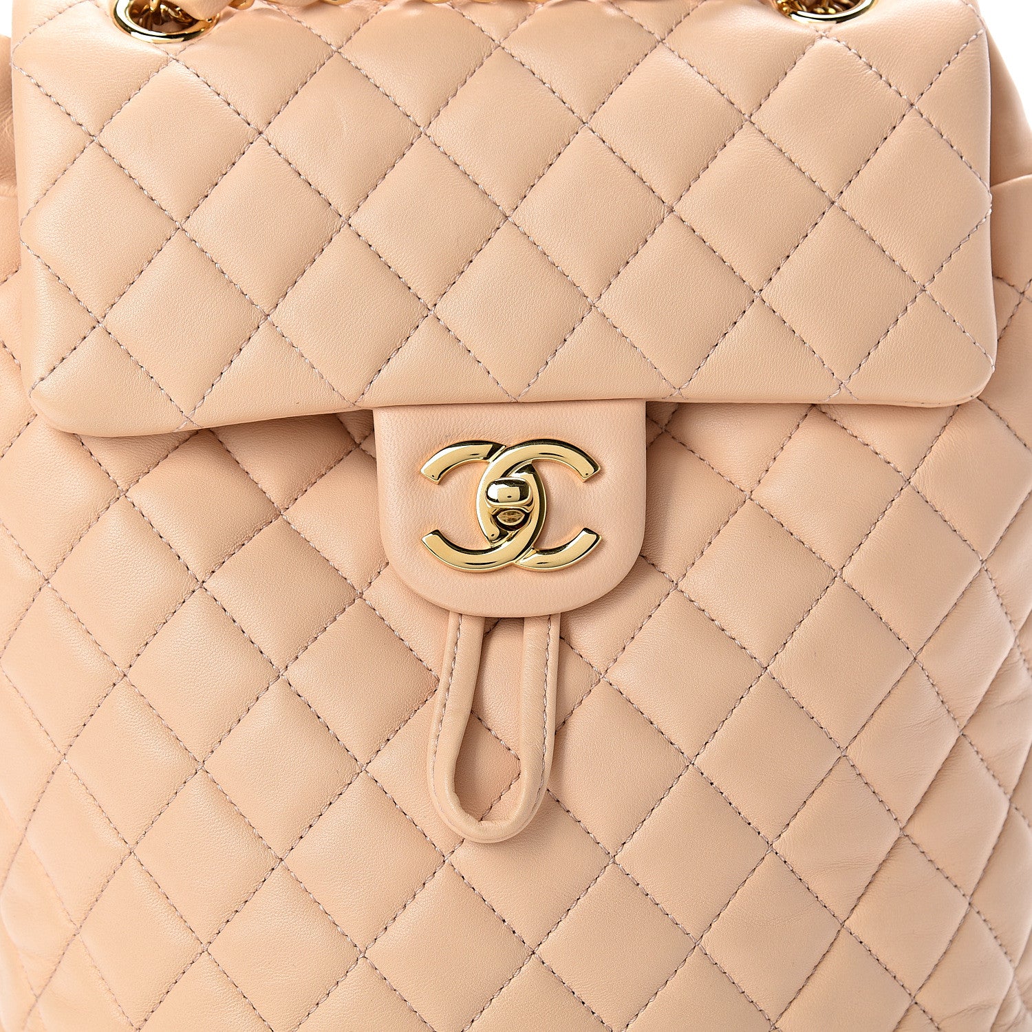 Chanel Lambskin Quilted Small Urban Spirit Backpack Beige 7 of 9