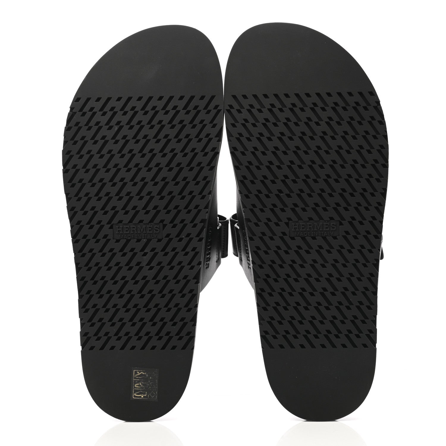 Hermes Calfskin Mens Chypre Sandals 43.5 Black 5 of 13