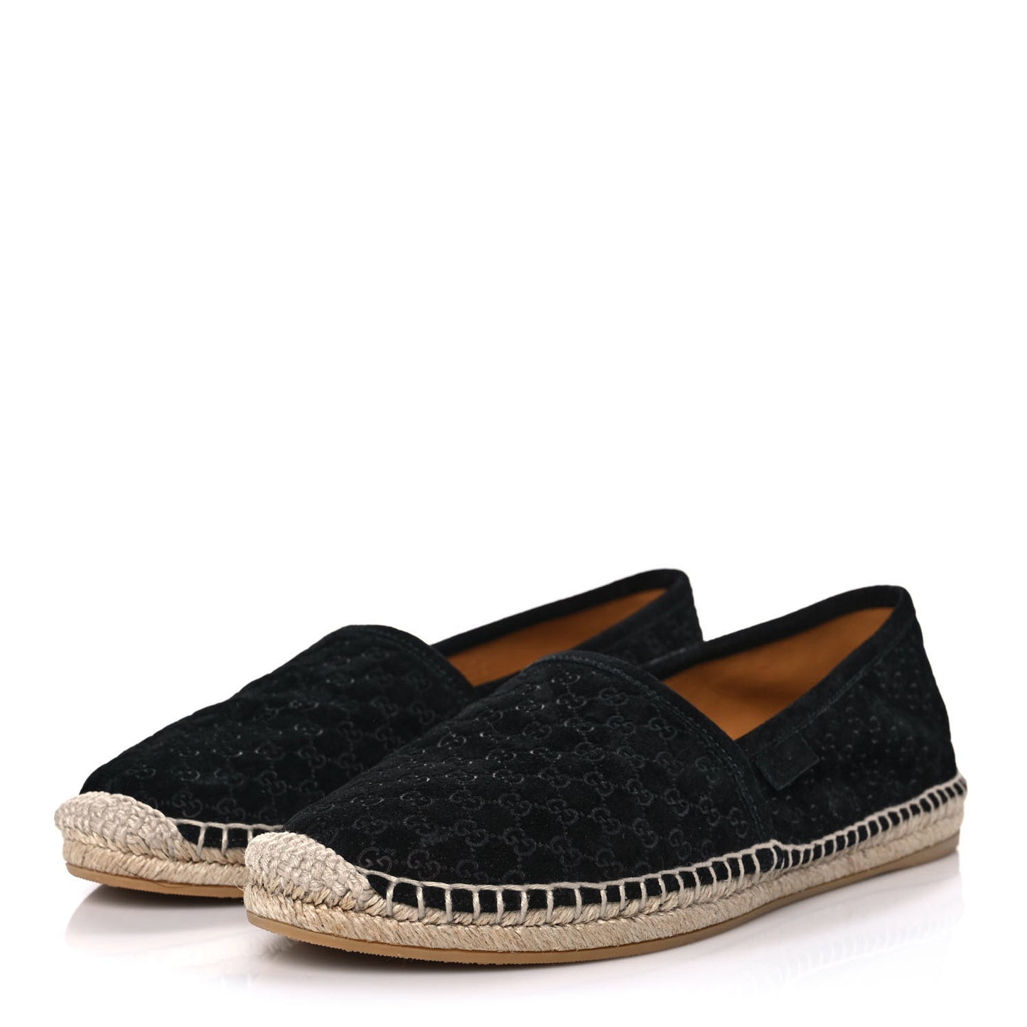 Suede Microguccissima Espadrilles 39.5 Black